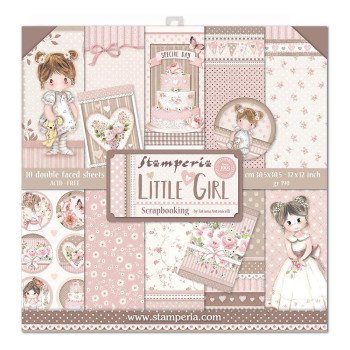Набір паперу 30*30см Stamperia Little Girl 10/Pkg