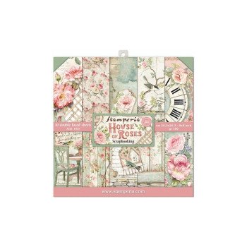 Набір паперу 20*20см Stamperia House Of Roses 10/Pkg