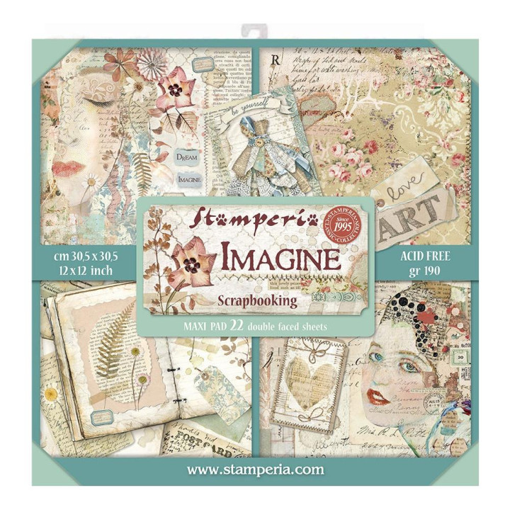 Набір паперу 30*30см Stamperia Imagine 22/Pkg