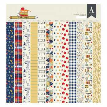Набір паперу 30*30см Authentique Scholastic 18/Pkg