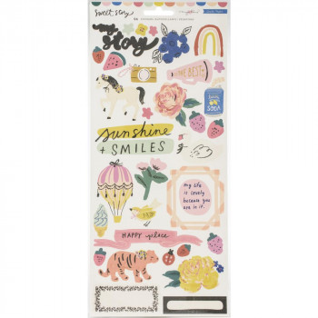 Наліпки Crate Paper Maggie Holmes Sweet Story Cardstock Stickers Elements 15*33см