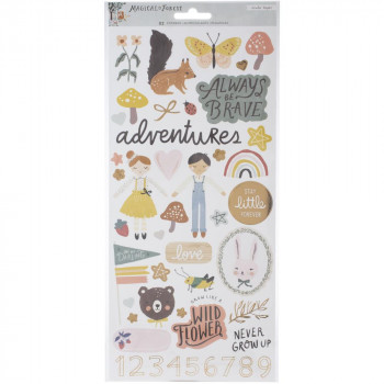Наліпки Crate Paper Magical Forest Cardstock Stickers Elements 15*33см