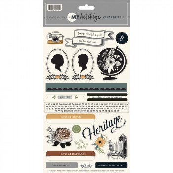 Наліпки My Mind's Eye My Heritage Cardstock Stickers Elements 15*33см