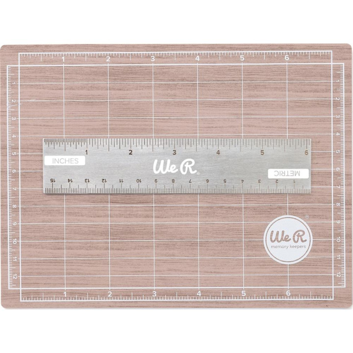 Килимок з лінійкою We R Memory Keepers Mini Magnetic Cutting Mat & Ruler Set