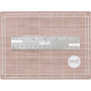 Килимок з лінійкою We R Memory Keepers Mini Magnetic Cutting Mat & Ruler Set