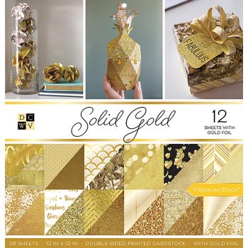 Набір паперу 30*30см DCWV Solid Gold 36/Pkg
