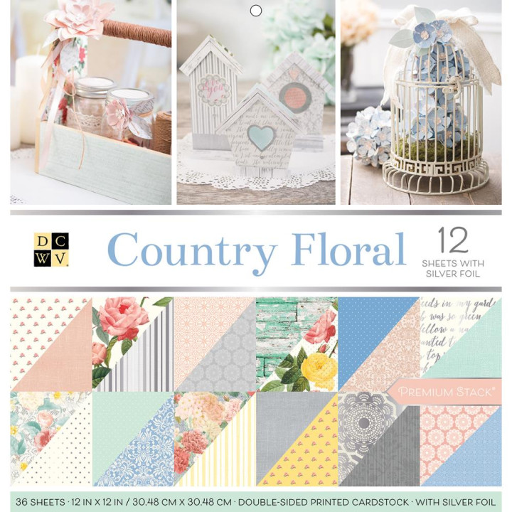 Набір паперу 30*30см DCWV Country Floral 36/Pkg
