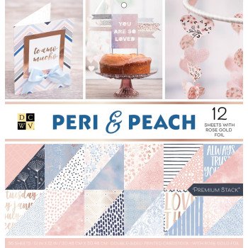 Набір паперу 30*30см DCWV Peri & Peach 36/Pkg