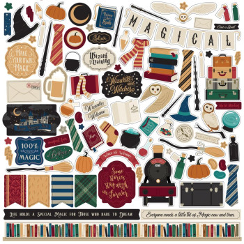 Наліпки Echo Park Witches&Wizards Cardstock Stickers Elements 30*30см