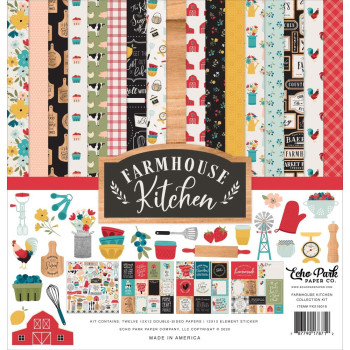Набір паперу 30*30см Echo Park Farmhouse Kitchen 12/Pkg