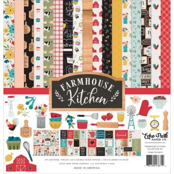 Набір паперу 30*30см Echo Park Farmhouse Kitchen 12/Pkg