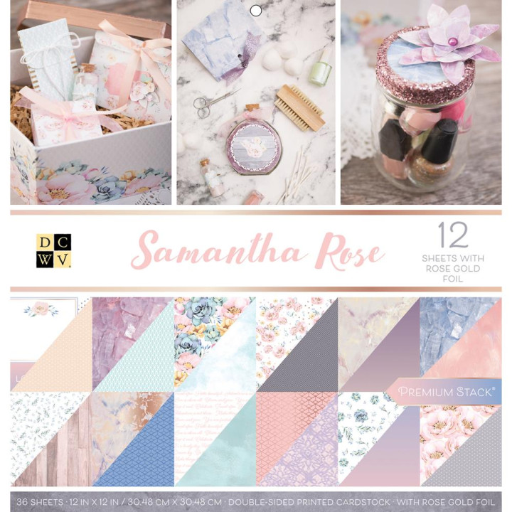 Набір паперу 30*30см DCWV Samantha Rose 36/Pkg