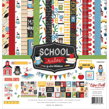 Набір паперу 30*30см Echo Park School Rules12/Pkg