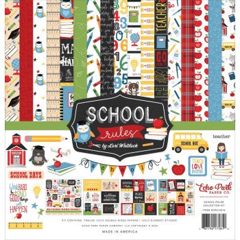 Набір паперу 30*30см Echo Park School Rules12/Pkg