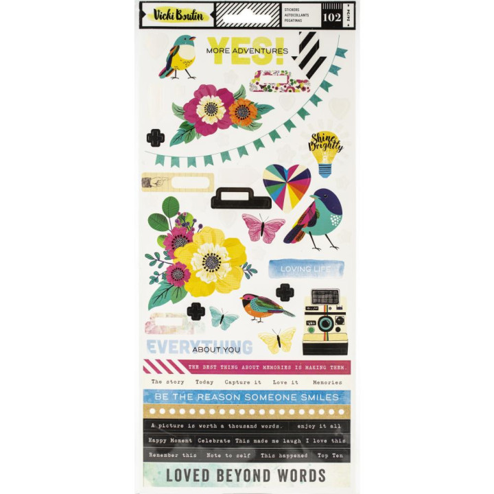Наліпки American Crafts Vicki Boutin Color Kaleidoscope Stickers Elements 102/Pkg