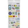 Наліпки Pinkfresh Studio Super Cool Cardstock Stickers Elements 70/Pkg