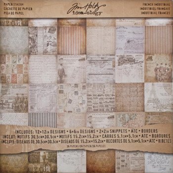 Набір паперу 30*30см Tim Holtz French Industrial 36/Pkg