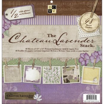 Набір паперу 30*30см DCWV Chateau Lavender 48/Pkg