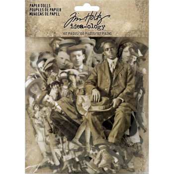 Висічки Tim Holtz Dolls Vintage Black&White 107/Pkg