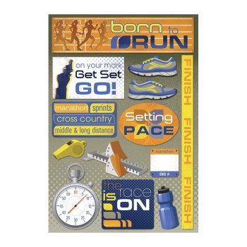 Наліпки Karen Foster Born To Run Cardstock Stickers