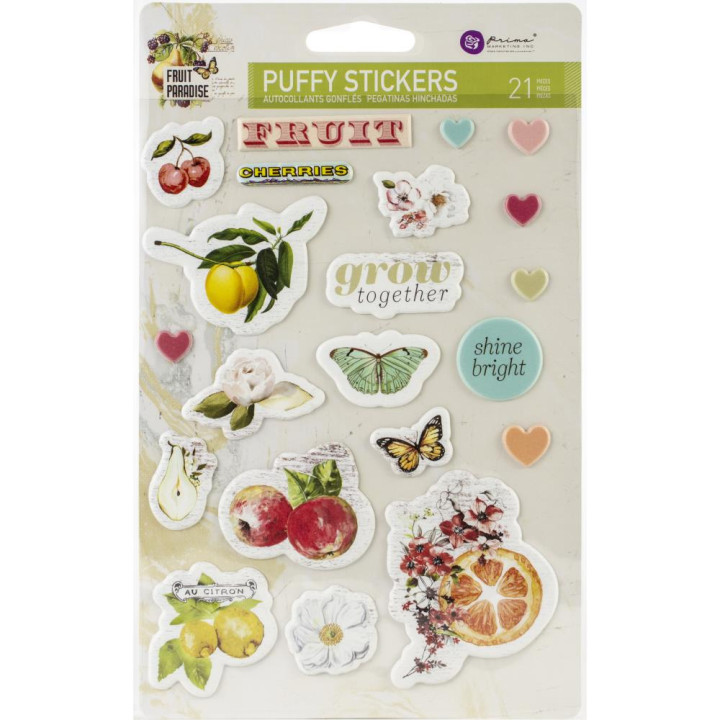 Наліпки Puffy Prima Fruit Paradise 21/Pkg