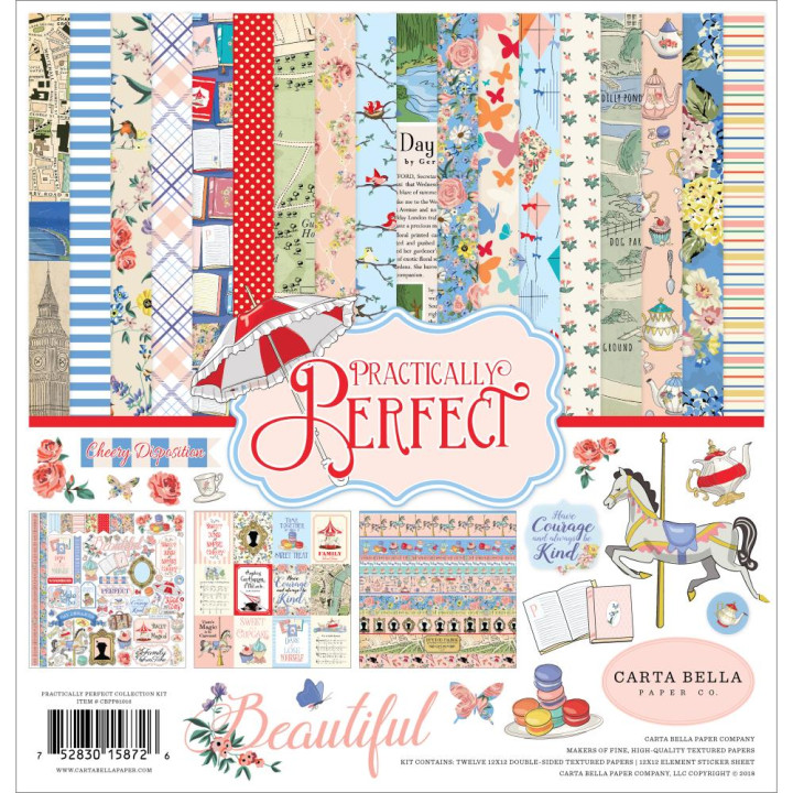 Набір паперу 30*30см Carta Bella Collection Kit Practically Perfect 12/Pkg