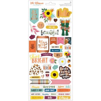 Наліпки American Crafts Amy Tan Late Afternoon Cardstock Stickers Elements 95/Pkg