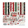Набір паперу 30*30см Carta Bella Collection Kit Christmas Market 12/Pkg