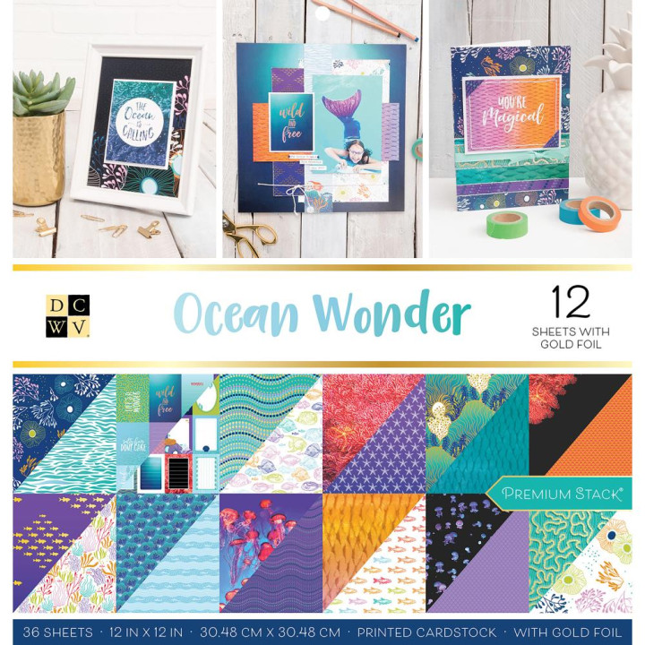Набір паперу 30*30см DCWV Ocean Wonder 36/Pkg