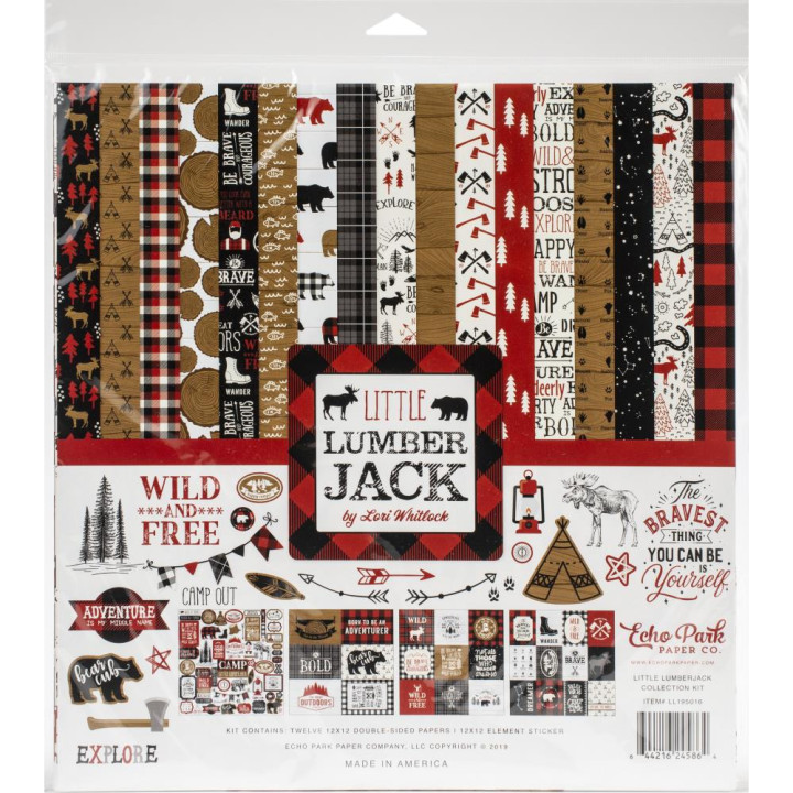 Набір паперу 30*30см Echo Park Little Lumberjack 12/Pkg