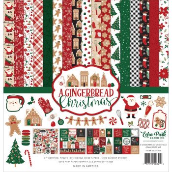 Набір паперу 30*30см Echo Park A Gingerbread Christmas 12/Pkg