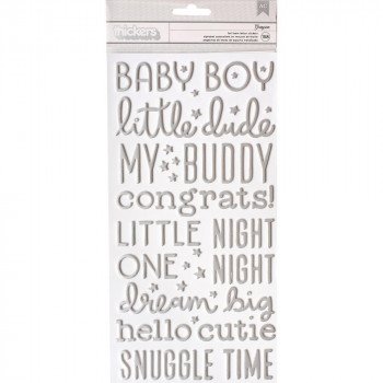 Наліпки Pebbles Night Night Baby Boy Thickers Stickers Elements 14*28см