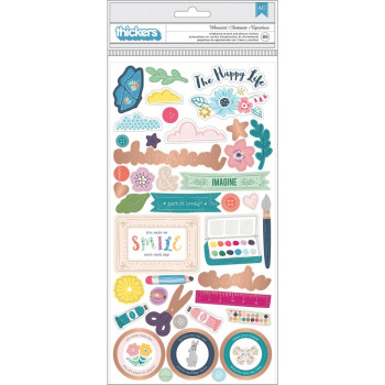 Наліпки Pink Paislee Paige Evans Whimsical Thickers Stickers Elements 14*28см