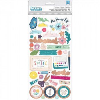 Наліпки Pink Paislee Paige Evans Whimsical Thickers Stickers Elements 14*28см