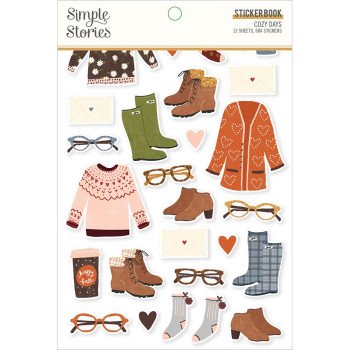 Наліпки Simple Stories Cozy Days Sticker Book 12/Pkg