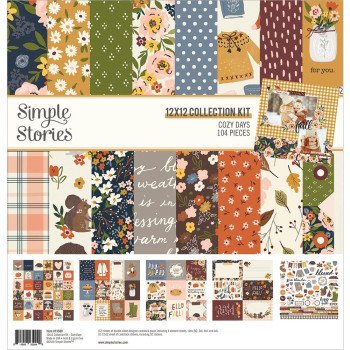 Набір паперу 30*30см Simple Stories Collection Kit Cozy Days 12/Pkg