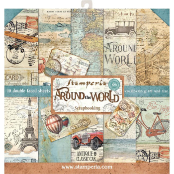 Набір паперу 30*30см Stamperia Around The World 10/Pkg
