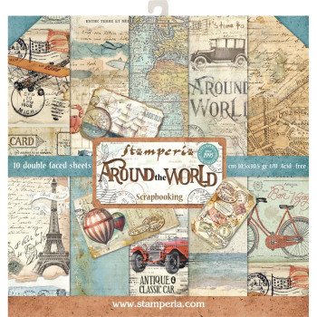 Набір паперу 30*30см Stamperia Around The World 10/Pkg