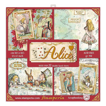 Набір паперу 30*30см Stamperia Alice 22/Pkg