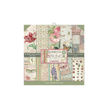 Набір паперу 30*30см Stamperia Spring Botanic 10/Pkg