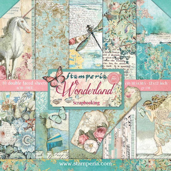 Набір паперу 30*30см Stamperia Wonderland 10/Pkg