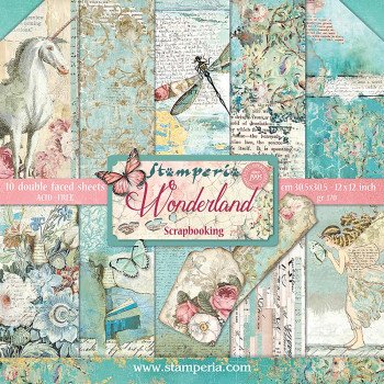 Набір паперу 30*30см Stamperia Wonderland 10/Pkg
