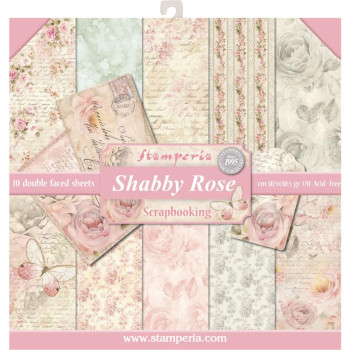 Набір паперу 30*30см Stamperia Shabby Rose 10/Pkg
