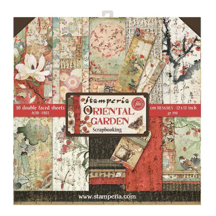 Набір паперу 30*30см Stamperia Oriental Garden 10/Pkg