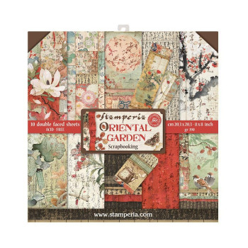 Набір паперу 20*20см Stamperia Oriental Garden 10/Pkg