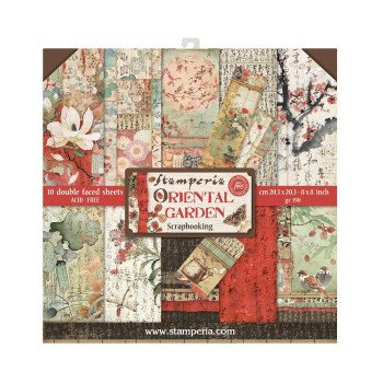 Набір паперу 20*20см Stamperia Oriental Garden 10/Pkg