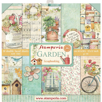 Набір паперу 30*30см Stamperia Garden 10/Pkg