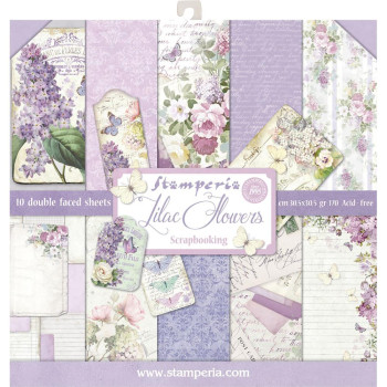 Набір паперу 30*30см Stamperia Lilac 10/Pkg