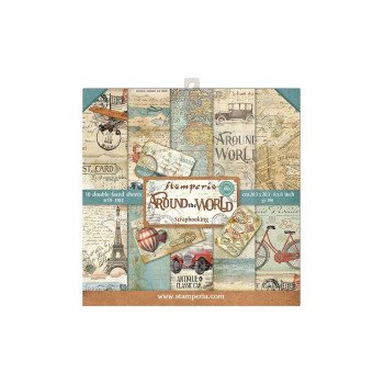 Набір паперу 20*20см Stamperia Around The World 10/Pkg