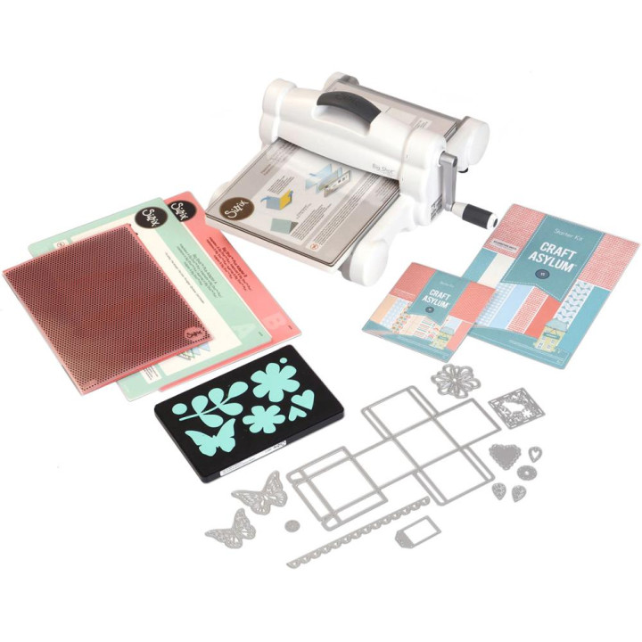 Машинка для тиснення і вирубки Sizzix Big Shot Plus White W/Gray Starter Kit 660341